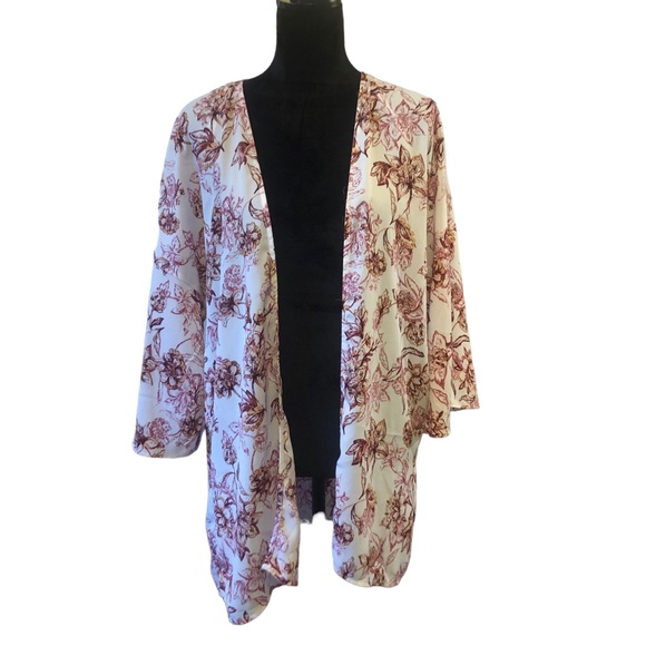 Pink Republic Floral Kimono size Large - Picture 4 of 10